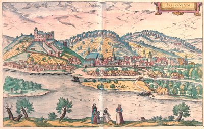Bratislava, Slovensko - v "Civitates Orbis Terrarum" Georga Brauna, Kolín nad Rýnem 1617 od Georg Braun