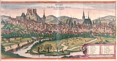 Brno (Morava), Česká republika - v "Civitates Orbis Terrarum" Georga Brauna, Kolín nad Rýnem 1617 od Georg Braun