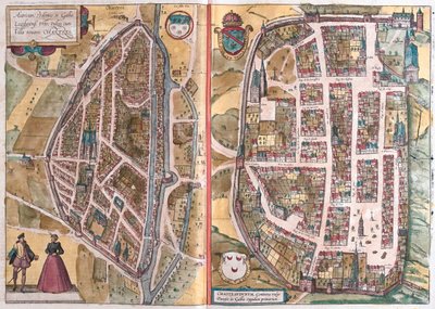 Chartres, Francie, v "Civitates Orbis Terrarum" od Georga Brauna, Kolín nad Rýnem 1617, od Georg Braun