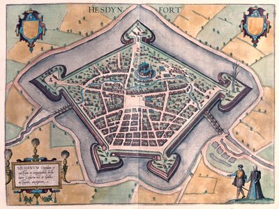 Hesdin, Francie - v "Civitates Orbis Terrarum" od Georga Brauna, Kolín nad Rýnem 1617 od Georg Braun