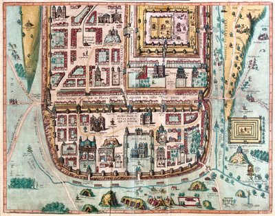 Jeruzalém, Izrael - v "Civitates Orbis Terrarum" od Georga Brauna, Kolín nad Rýnem 1617 od Georg Braun