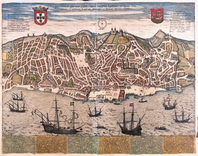 Lisabon, Portugalsko - v "Civitates Orbis Terrarum" od Georga Brauna, Kolín nad Rýnem 1617 od Georg Braun