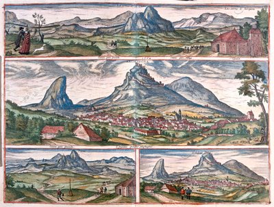 Milenecká skála - Archidona, poblíž Malagy, Španělsko - v "Civitates Orbis Terrarum" od Georga Brauna, Kolín nad Rýnem 1617 od Georg Braun