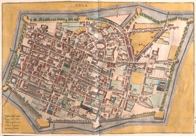 Lucca, Itálie - v knize "Civitates Orbis Terrarum" od Georga Brauna, Kolín nad Rýnem 1617 od Georg Braun