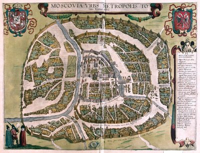Moskva, Rusko - v "Civitates Orbis Terrarum" od Georga Brauna, Kolín nad Rýnem 1617 od Georg Braun