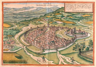 Novara, Itálie - v "Civitates Orbis Terrarum" od Georga Brauna, Kolín nad Rýnem 1617 od Georg Braun