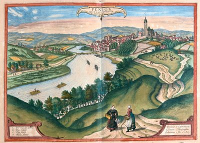 Penig, Německo - v "Civitates Orbis Terrarum" od Georga Brauna, Kolín nad Rýnem 1617 od Georg Braun