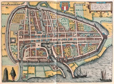 Rotterdam, Nizozemsko - v "Civitates Orbis Terrarum" od Georga Brauna, Kolín nad Rýnem 1617 od Georg Braun