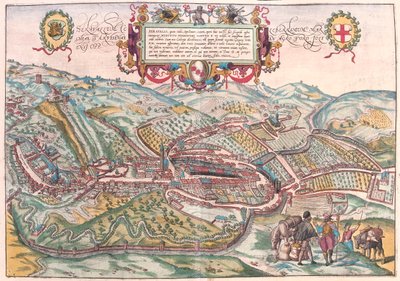 Serravalle, Vittorio Veneto (Treviso), Itálie - v "Civitates Orbis Terrarum" od Georga Brauna, Kolín nad Rýnem 1617 od Georg Braun