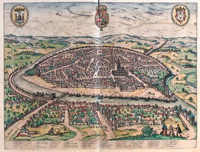 Sevilla, Španělsko - v "Civitates Orbis Terrarum" od Georga Brauna, Kolín nad Rýnem 1617 od Georg Braun