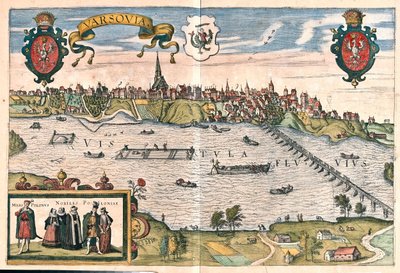 Varsavia, Polsko - v "Civitates Orbis Terrarum" od Georga Brauna, Kolín nad Rýnem 1617 od Georg Braun