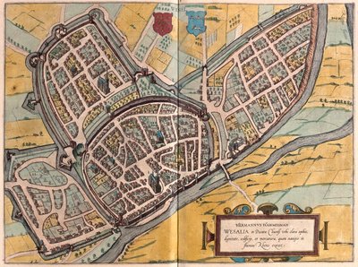 Wesel, Severní Porýní-Vestfálsko, Německo - v knize "Civitates Orbis Terrarum" od Georga Brauna, Kolín nad Rýnem 1617 od Georg Braun