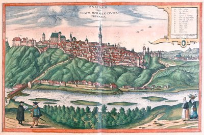 Znojmo (Morava), Česká republika - v "Civitates Orbis Terrarum" Georga Brauna, Kolín nad Rýnem 1617 od Georg Braun
