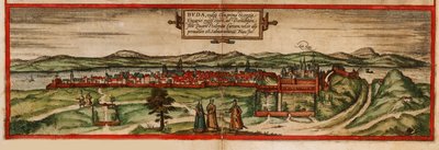 Buda, běžně známý jako Ofen From: Terrarium, 1572 od Georg Braun und Franz Hogenberg