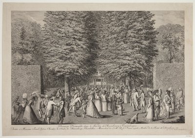 První procházka v Rosenburg Garden v Kodani od Georg Christian Schule