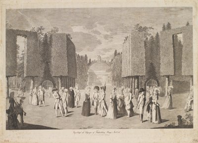 Vyhlídka pořízená u vchodu do Friederichsberg Hauge v roce 1786 od Georg Christian Schule