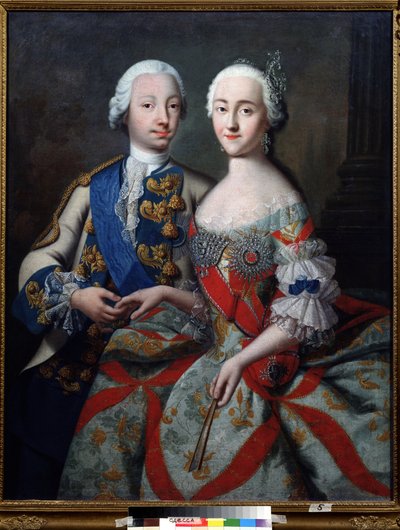 Portrét velkovévody Piotra Feodoroviče (později Petra III. Ruska od Georg Christoph Grooth