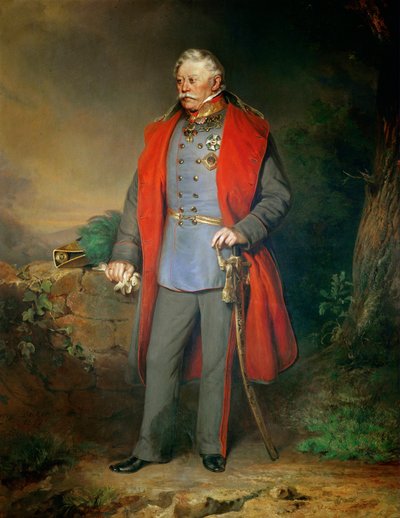 Polní maršál Josef hrabě Radetzky, vrchní velitel během tažení proti Itálii ... od Georg Decker