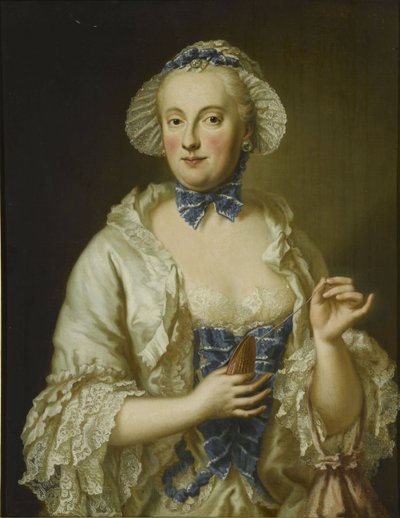 Francouzsky: Marie-Anne-Sophie de Saxe, princesse électrice de Bavière (1728-1797) Portrét Marie Anny Sofie Saské, bavorské kurfiřtky (1728-1797) od Georg Desmarees