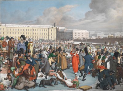 Bruslení v zamrzlém přístavu kanálu Wiener Neustadt, 1805. od Georg Emanuel Opiz