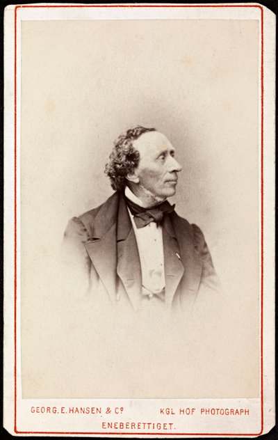 Portrét Hanse Christiana Andersena (1805-1875), Hansen, Georg Emil (1833-1891). Fotografie, c. 1871. Soukromá sbírka od Georg Emil Hansen