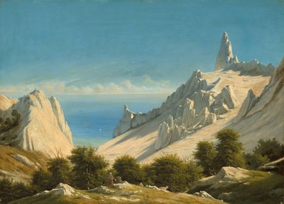 Pohled na Sommerspiret, útesy Møn od Georg Emil Libert
