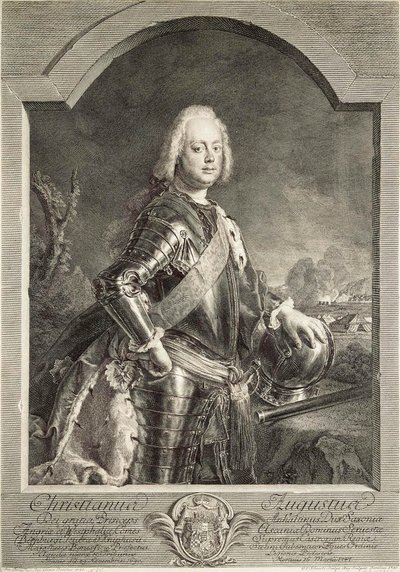 Portrét Christiana Augusta, prince z Anhalt-Zerbstu 1690-1747, 1750. od Georg Freidrich Schmidt
