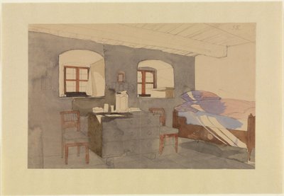 Ložnice s přirozeným světlem od Georg Friedrich Kersting
