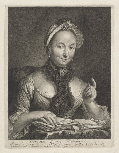 Dorothée Louise Viedebandt (Umělcova manželka) od Georg Friedrich Schmidt
