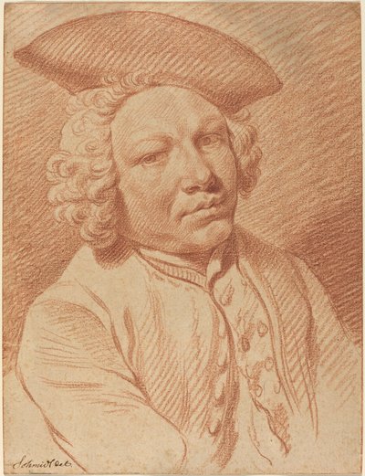 Portrét muže v klobouku Tricorn od Georg Friedrich Schmidt