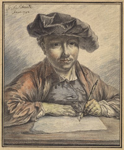 Kreslení autoportrétů od Georg Friedrich Schmidt