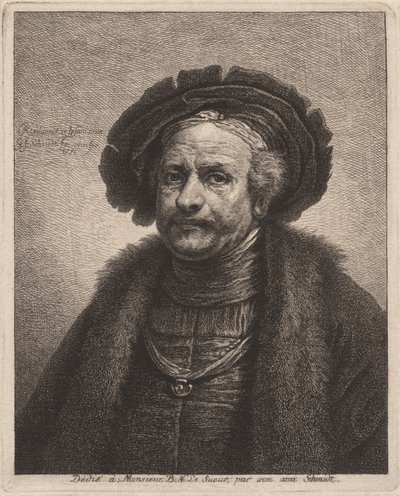 Autoportrét Rembrandta od Georg Friedrich Schmidt, after Rembrandt van Rijn