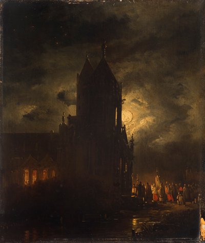 Noční průvod od Georg Gillis van Haanen