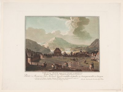 Pohled na náměstí ve městě Bergen od Georg Haas