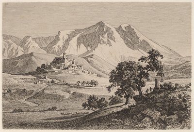 Pohled na Albe a Monte Velino v Abruzzi od Georg Heinrich Busse