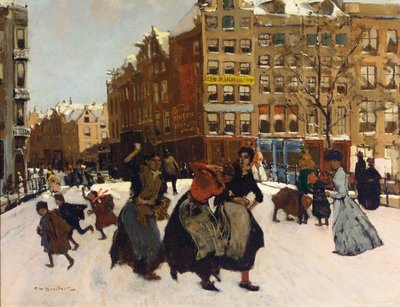 Zima v Amsterdamu, kolem roku 1898 od Georg-Hendrik Breitner