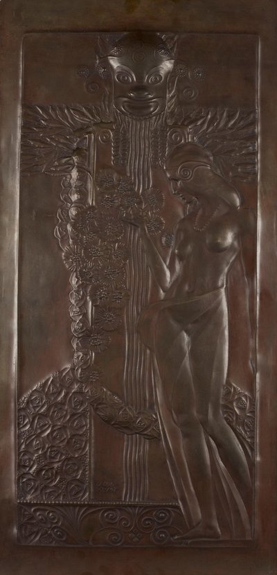 Nymfa a satyr od Georg Klimt