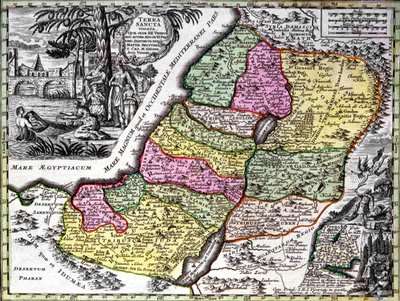 Svatá země (Palestina) od Georg Matthäus Seutter
