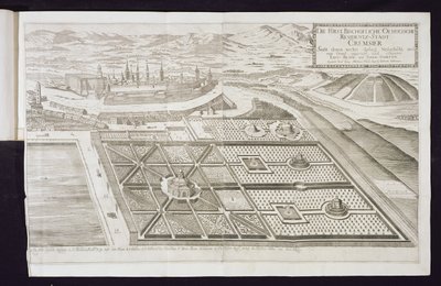 Nové zahrady v Cremsier, rezidenci prince-biskupa, publikované kolem roku 1700 od Georg Matthaus Vischer