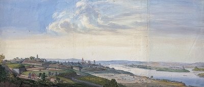 Pohled na Mohuč po obléhání 1793. 1793 od Georg Melchior Kraus