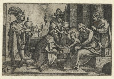Klanění králů Život Krista (název série) od Georg Pencz