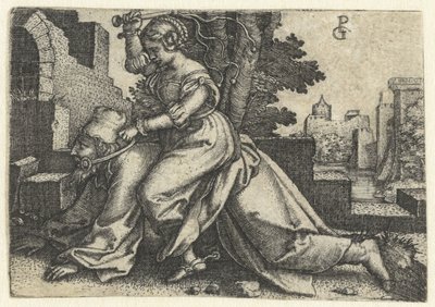 Aristoteles en Phyllis (Campaspe) od Georg Pencz