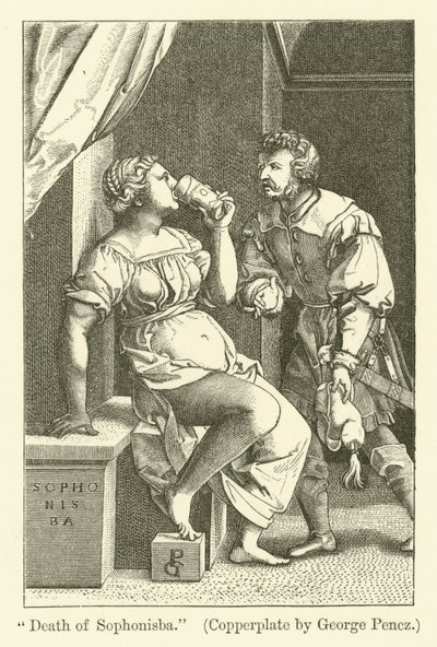Smrt Sophonisby od Georg Pencz