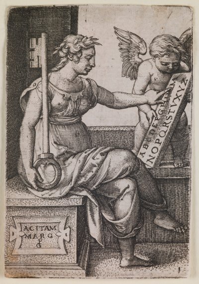Grammatica, ze série „Liberální umění“ od Georg Pencz