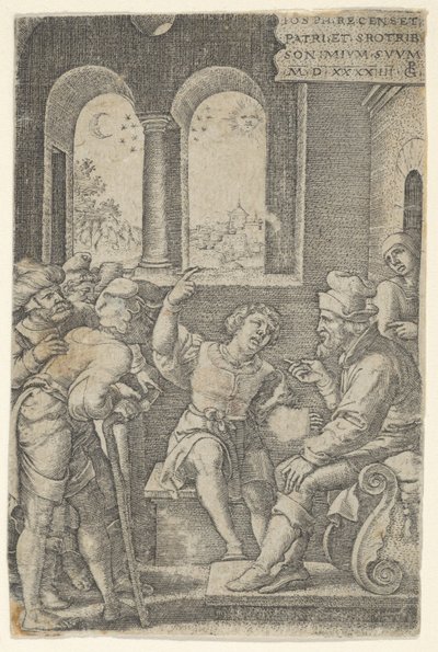 Joseph popisující svůj sen, z Příběhu Josefa, 1544. od Georg Pencz