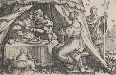 Jídelna Judith a Holofernes. od Georg Pencz