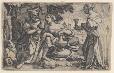 Lot a jeho dcery. od Georg Pencz