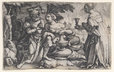 Lot a jeho dcery. od Georg Pencz