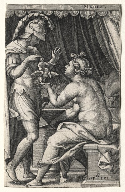 Médea a Jason od Georg Pencz