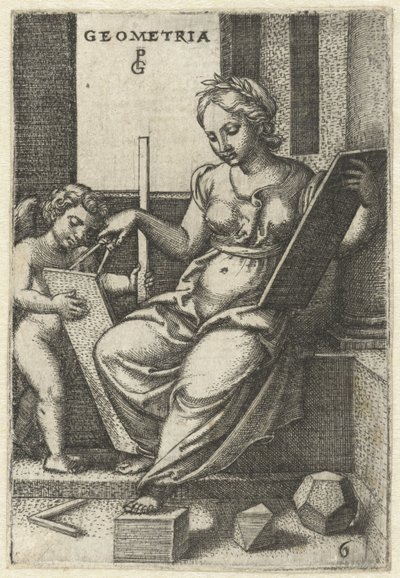 Geometrie Geometrie (název na objektu) Sedm svobodných umění (název série) od Georg Pencz